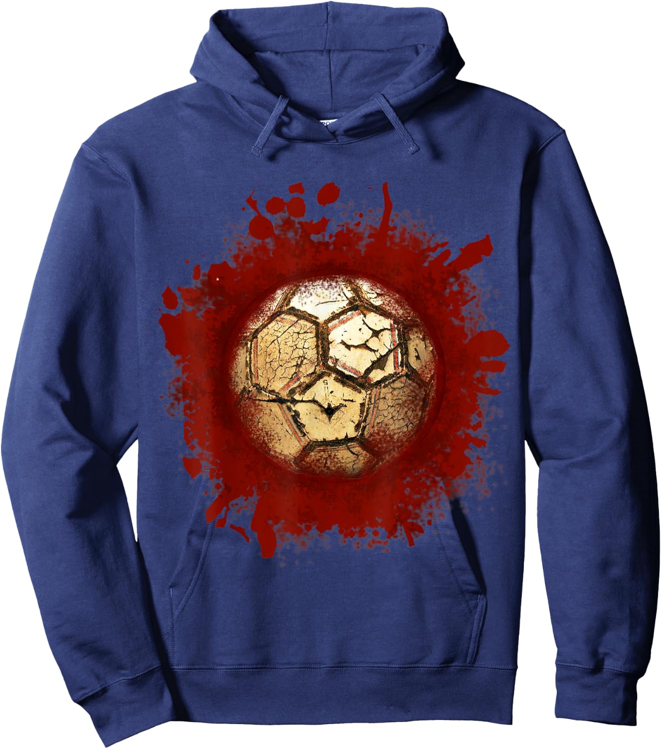 Zombie Soccer Blood Funny Scary Player Halloween Costume Hoodie - Hoodie | Navy