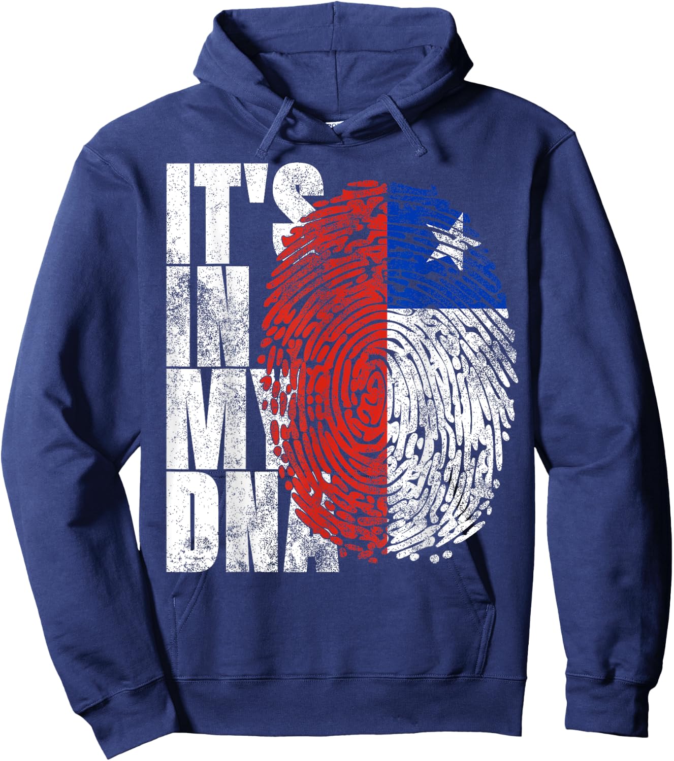 It's In My DNA Chilean Hispanic Gift Chileno Cool Chile Flag Hoodie - Hoodie | Navy