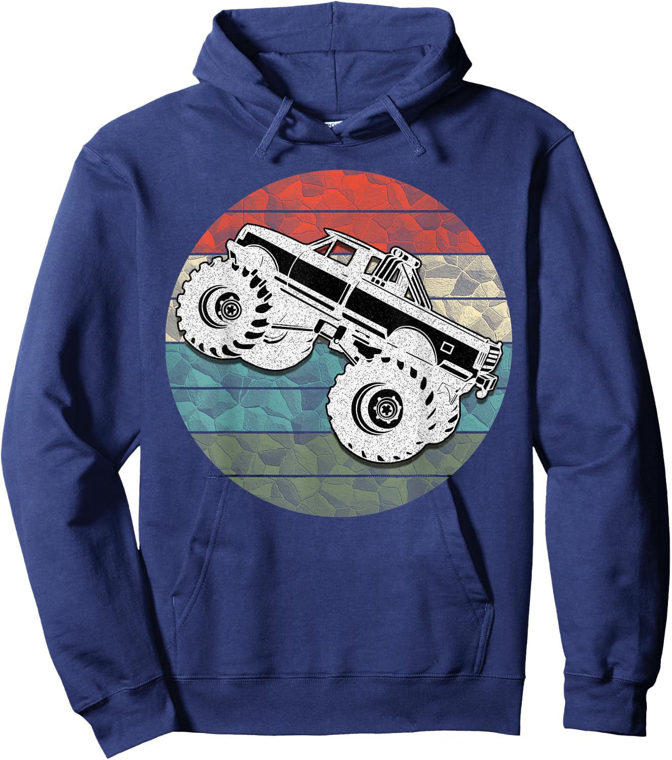 Vintage Monster Trucks Big Foot Cars Lovers Gift Hoodie - Hoodie | Navy