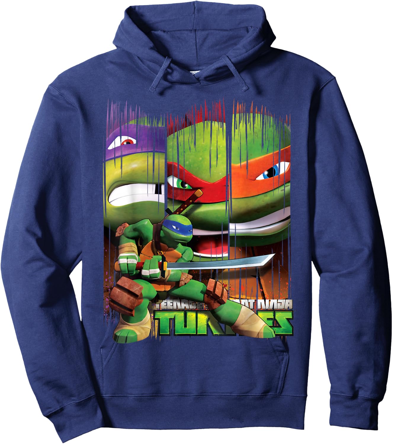 Teenage Mutant Ninja Turtles Leonardo Sword Stance Hoodie - Hoodie | Navy