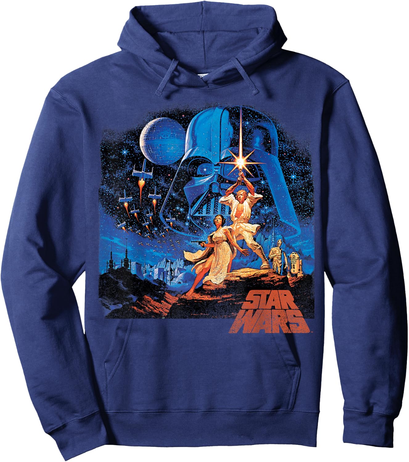 Star Wars A New Hope Classic Vintage Luke Skywalker Poster Hoodie - Hoodie | Navy