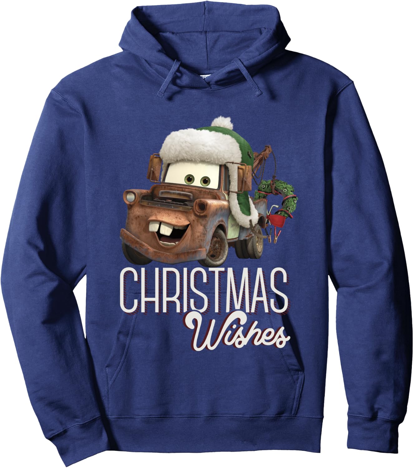 Disney Pixar Cars Tow Mater Christmas Wishes Portrait Hoodie - Hoodie | Navy