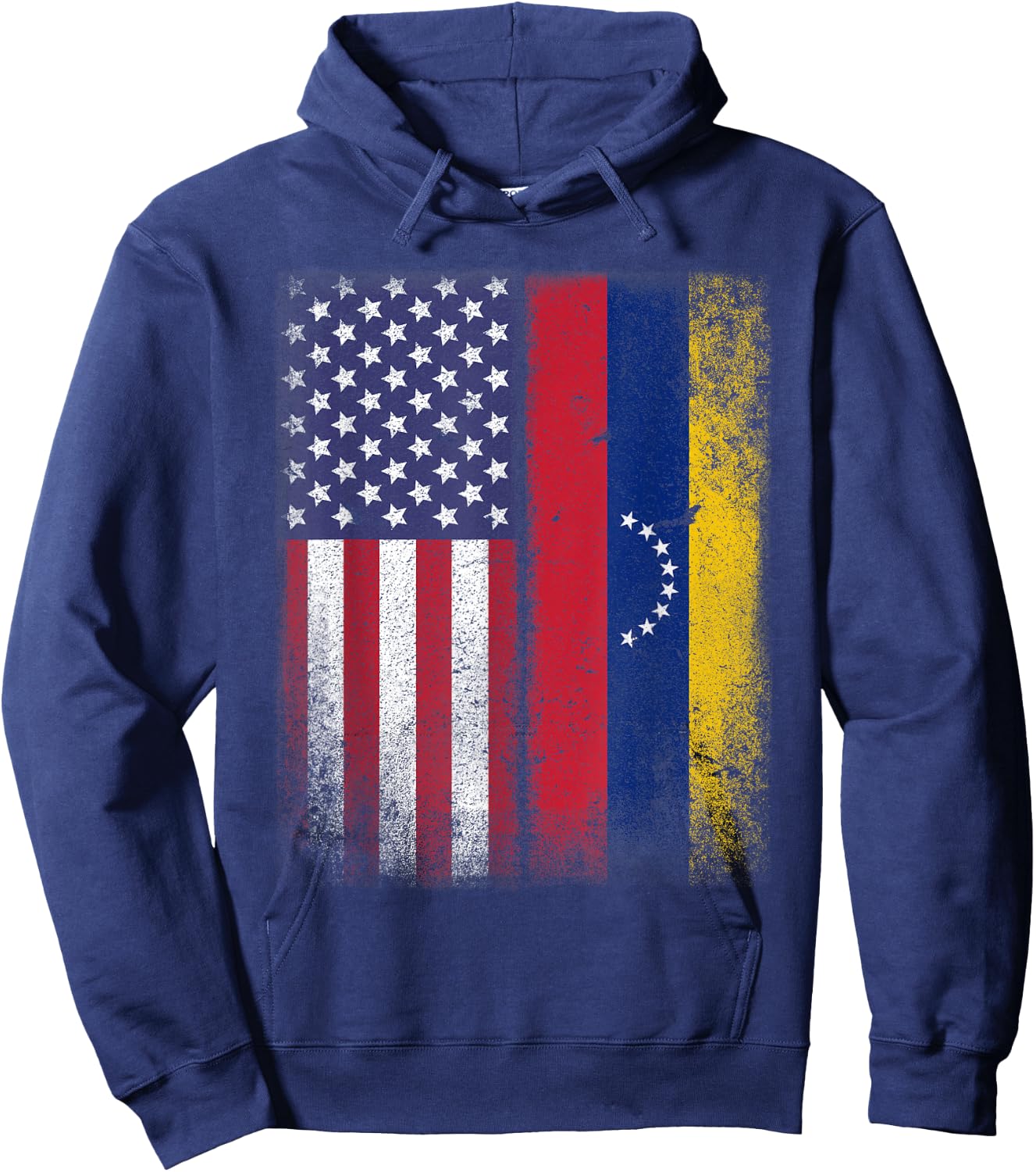 Venezuelan Roots American Grown Venezuela Usa Flag America Hoodie - Hoodie | Navy