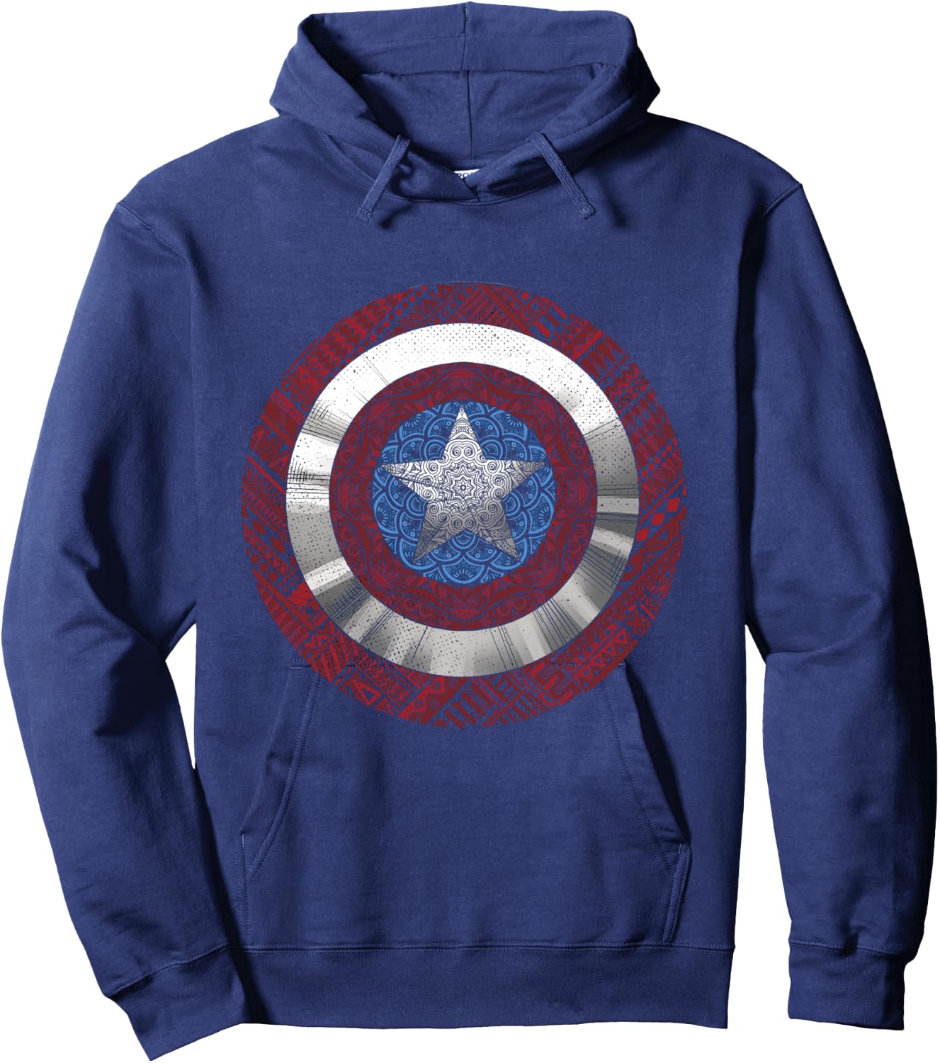 Marvel Captain America Avenger Ornate Shield Hoodie - Hoodie | Navy
