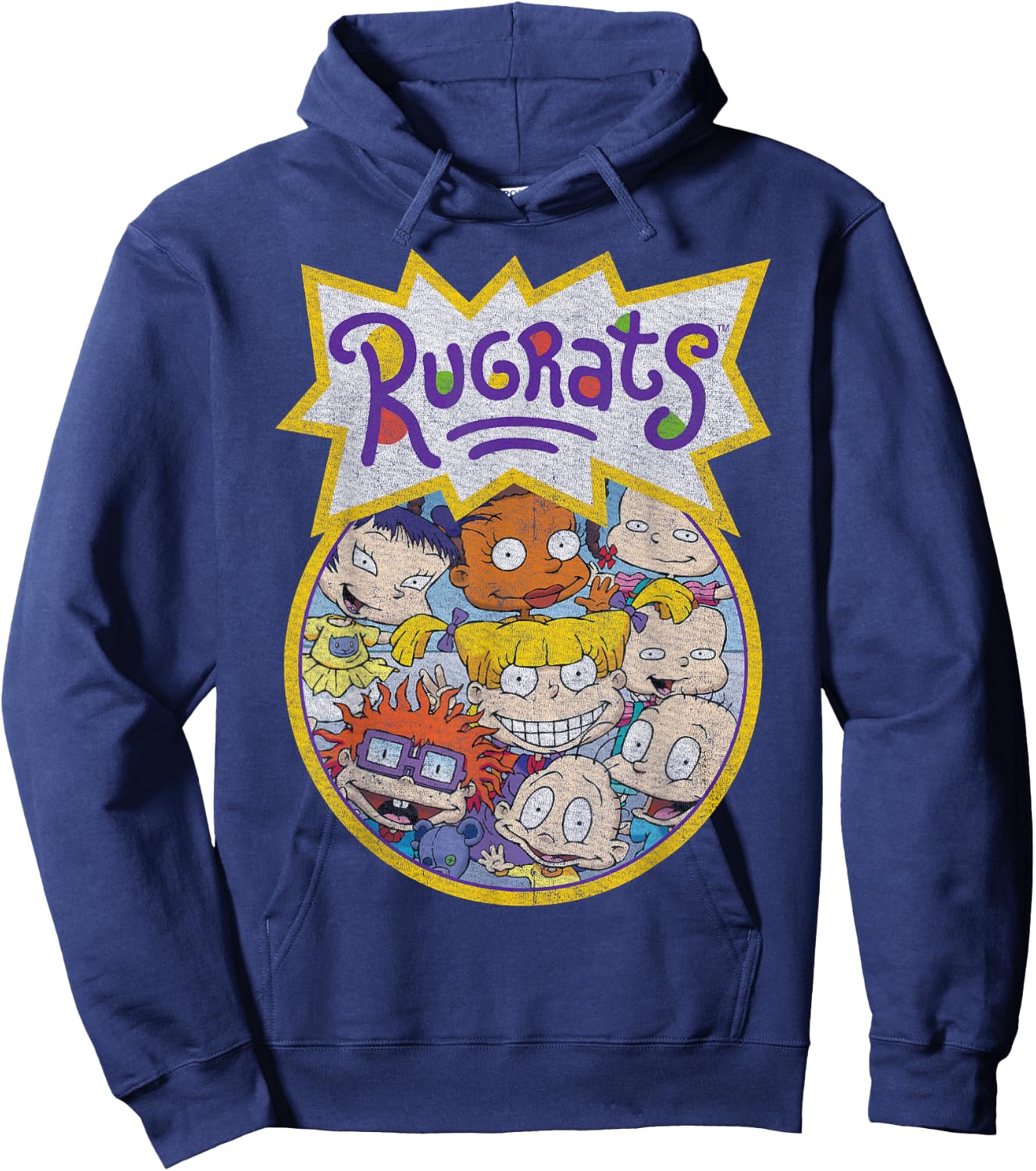 Rugrats Every Baby Vintage Circle Title Graphic Hoodie - Hoodie | Navy