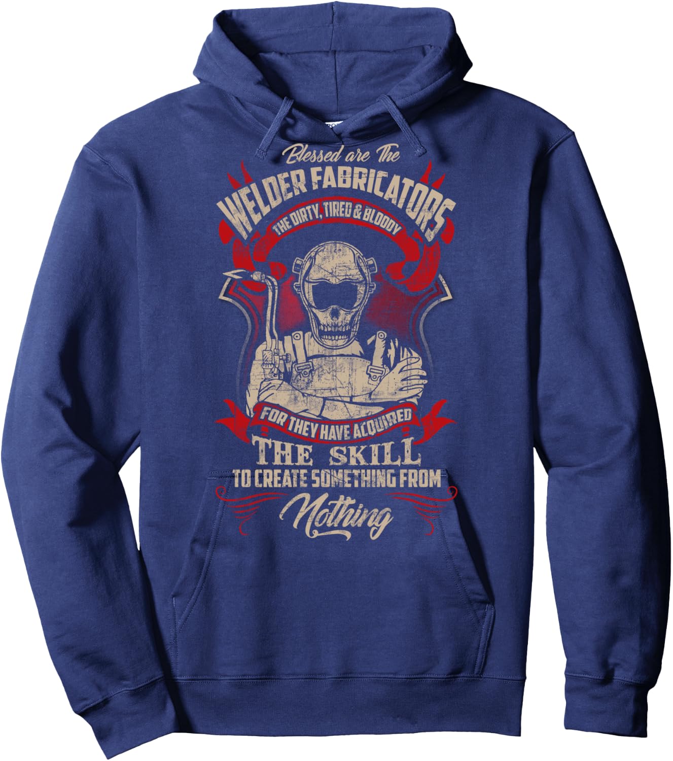 WELDER FABRICATORS Funny Welders Welding Back Hoodie - Hoodie | Navy