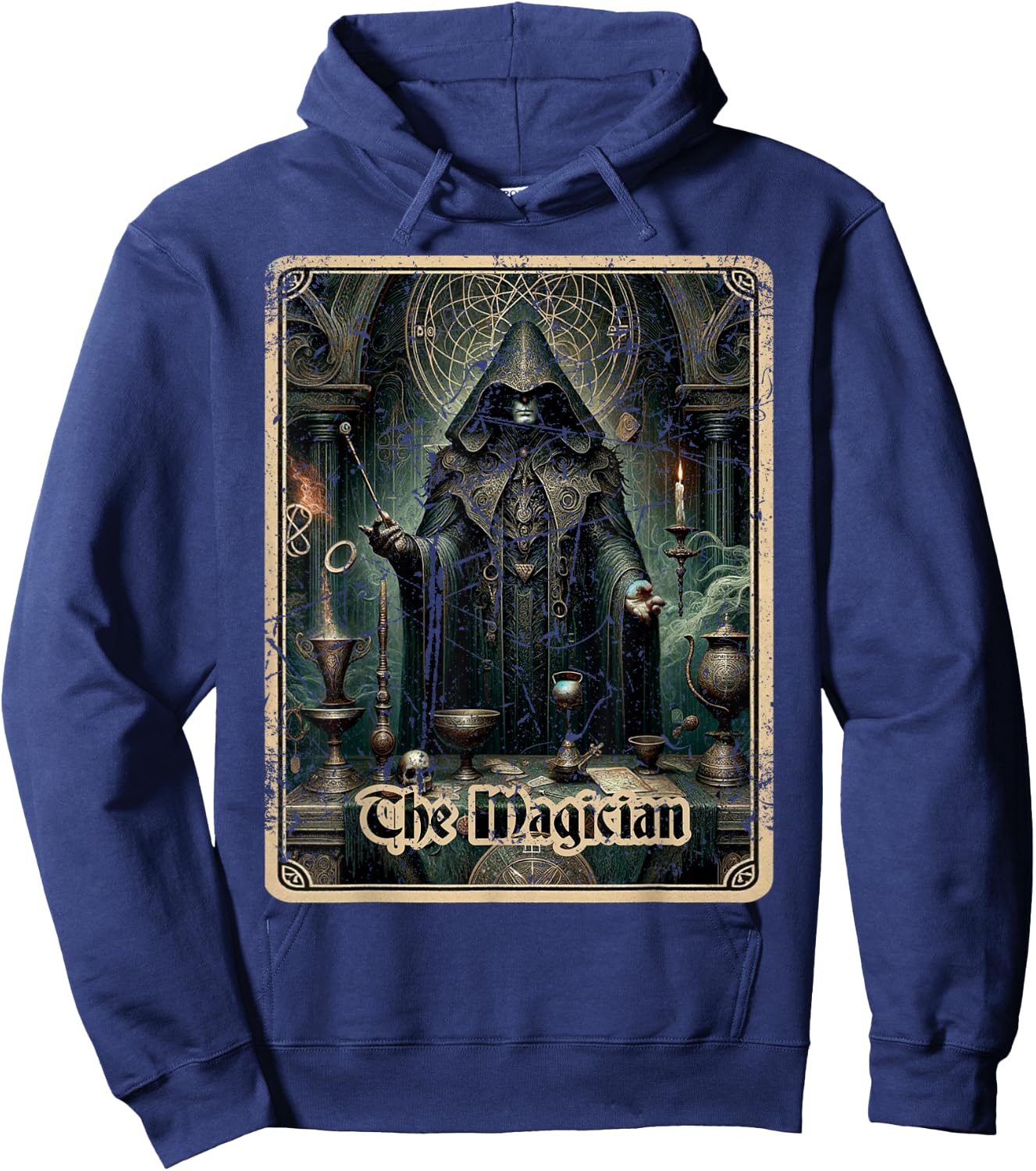 Magician Tarot Card Black Horror Hoodie - Hoodie | Navy