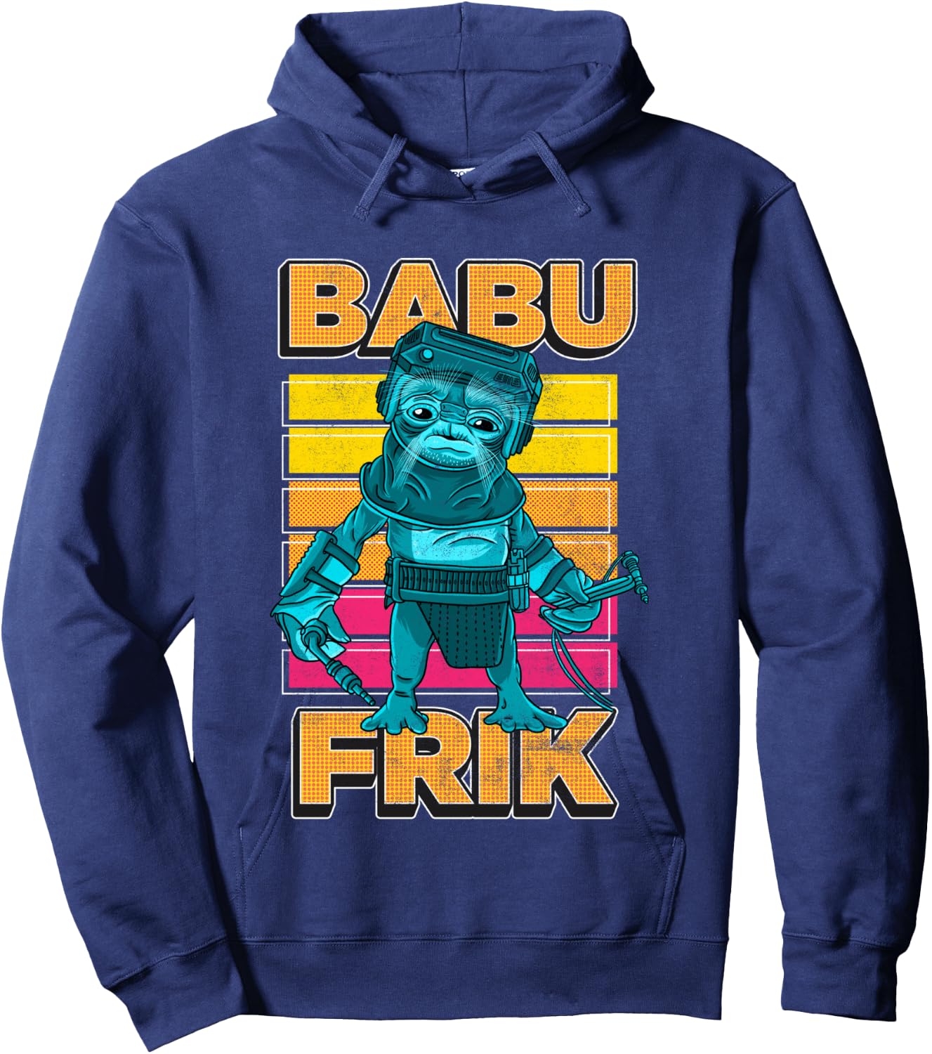 Star Wars The Rise Of Skywalker Babu Frik Pop Art Portrait Hoodie - Hoodie | Navy