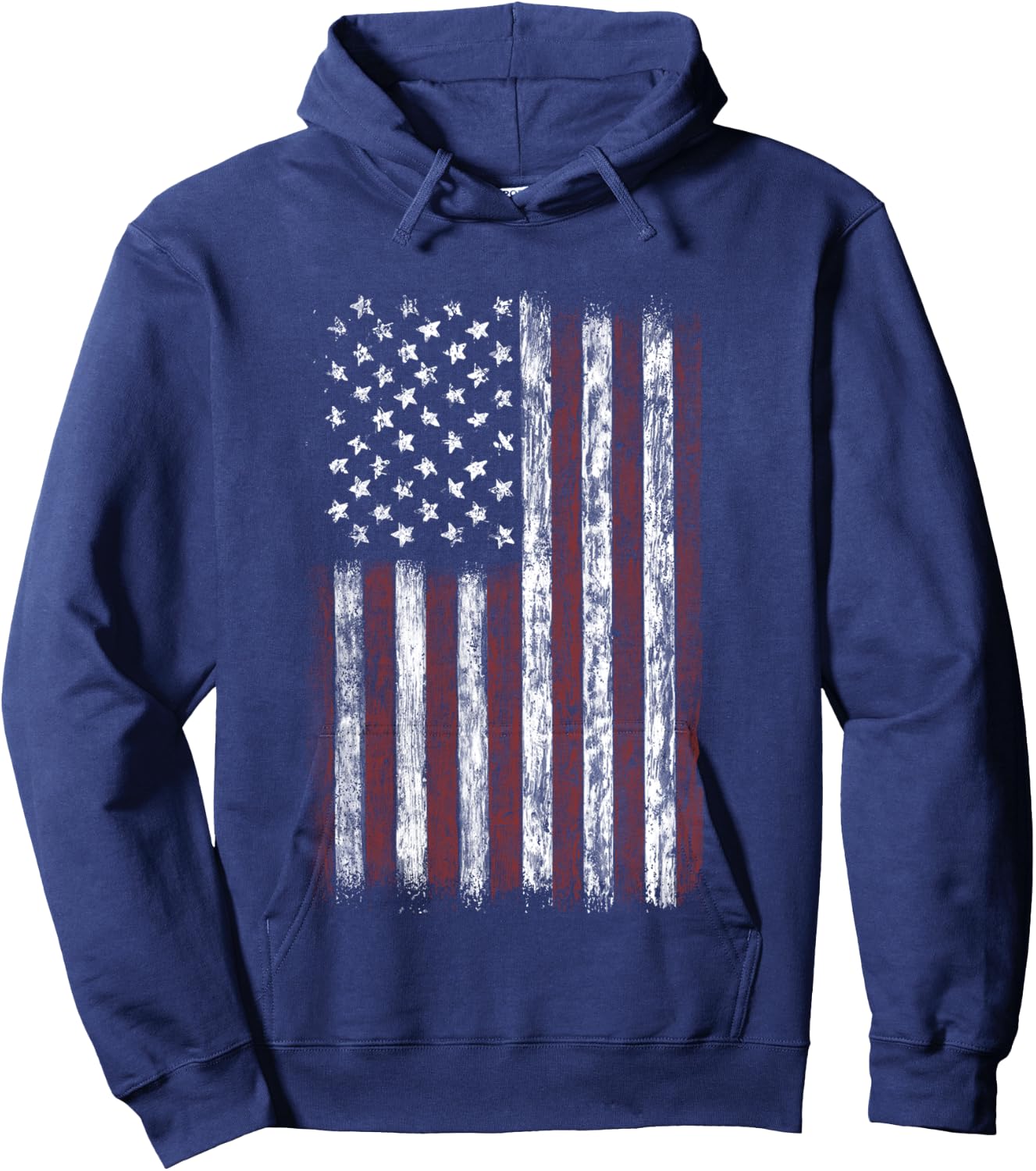 Vintage American Flag Shirt Men USA Flag Hoodie - Hoodie | Navy