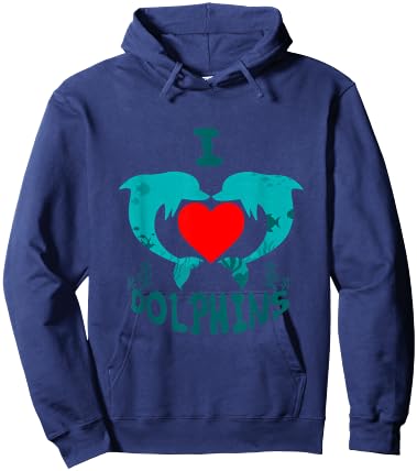 I love dolphins Gift Hoodie - Hoodie | Navy