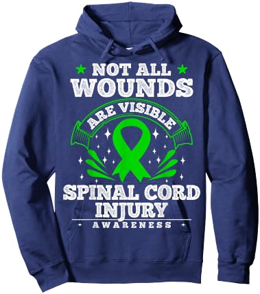 Gift Spinal Cord Injury Patients - SCI Awareness Ribbon Hoodie - Hoodie | Navy