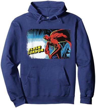 Flash Gordon Retro Comic Book Throw Hoodie - Hoodie | Navy