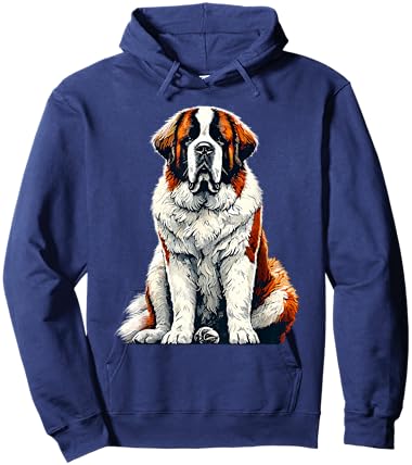 Saint Bernard Dog St. Bernard Hoodie - Hoodie | Navy