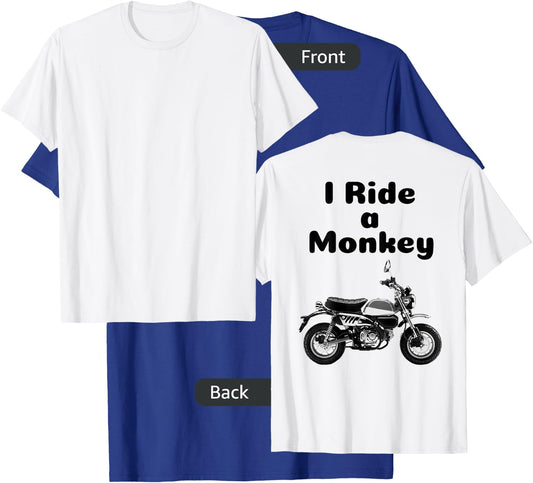 I Ride a Monkey - Motorcycle Minibike Shirt T-Shirt - T-Shirt | Royal