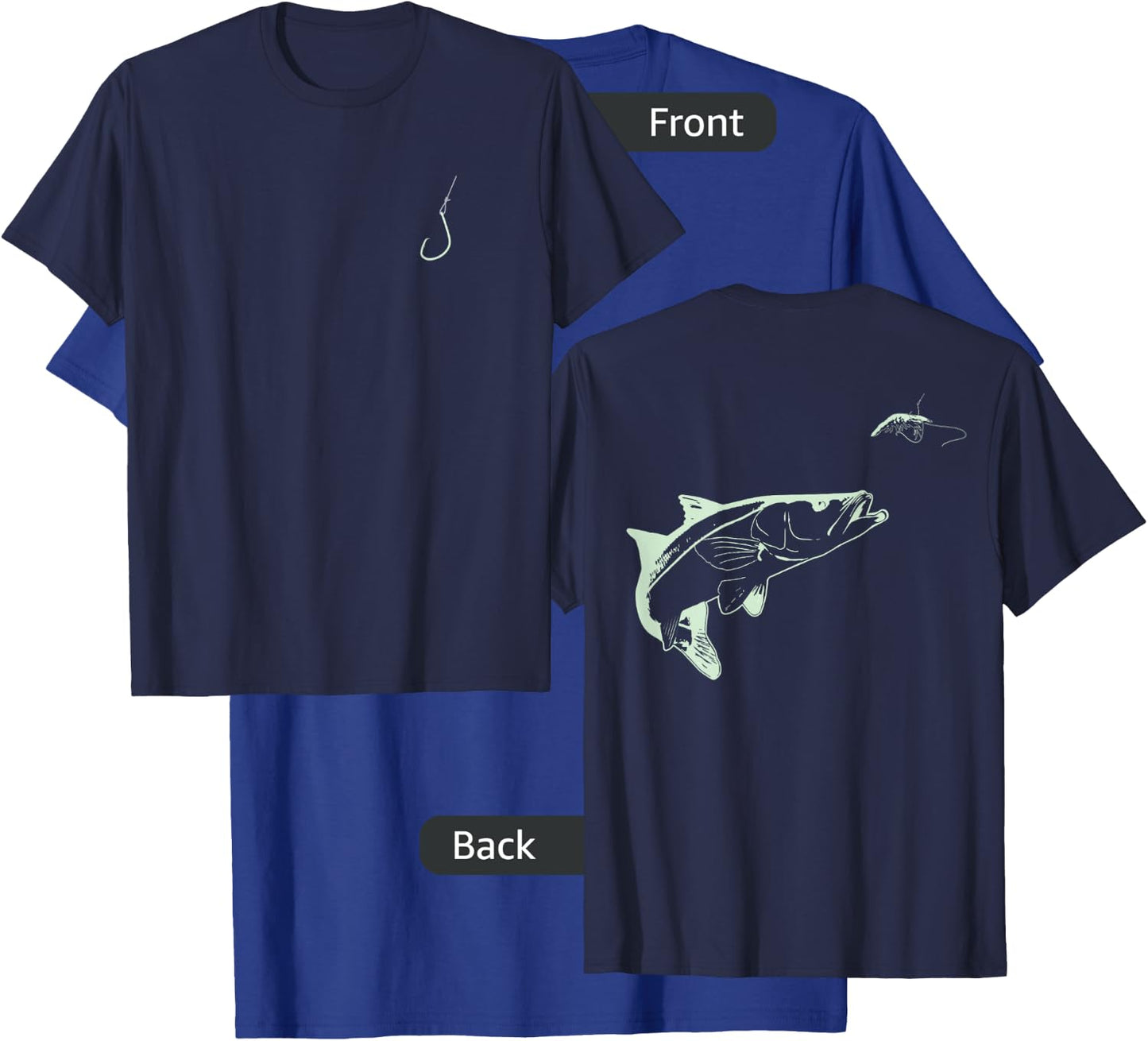Snook Eating Shrimp Fishing Angler T-Shirt - T-Shirt | Royal