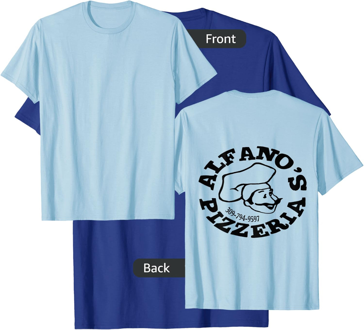 Official Alfano's Pizzeria Logo by Pazzo inc. T-Shirt - T-Shirt | Royal