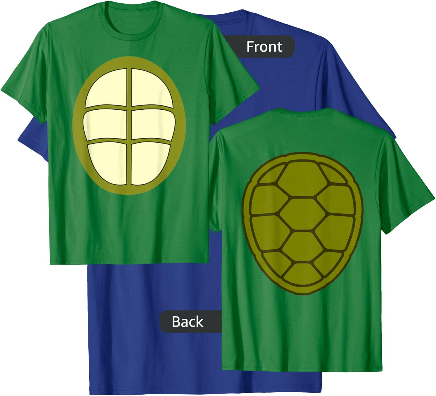Turtle Halloween Costume 2-Sided Turtle Shell Shirt T-Shirt - T-Shirt | Royal