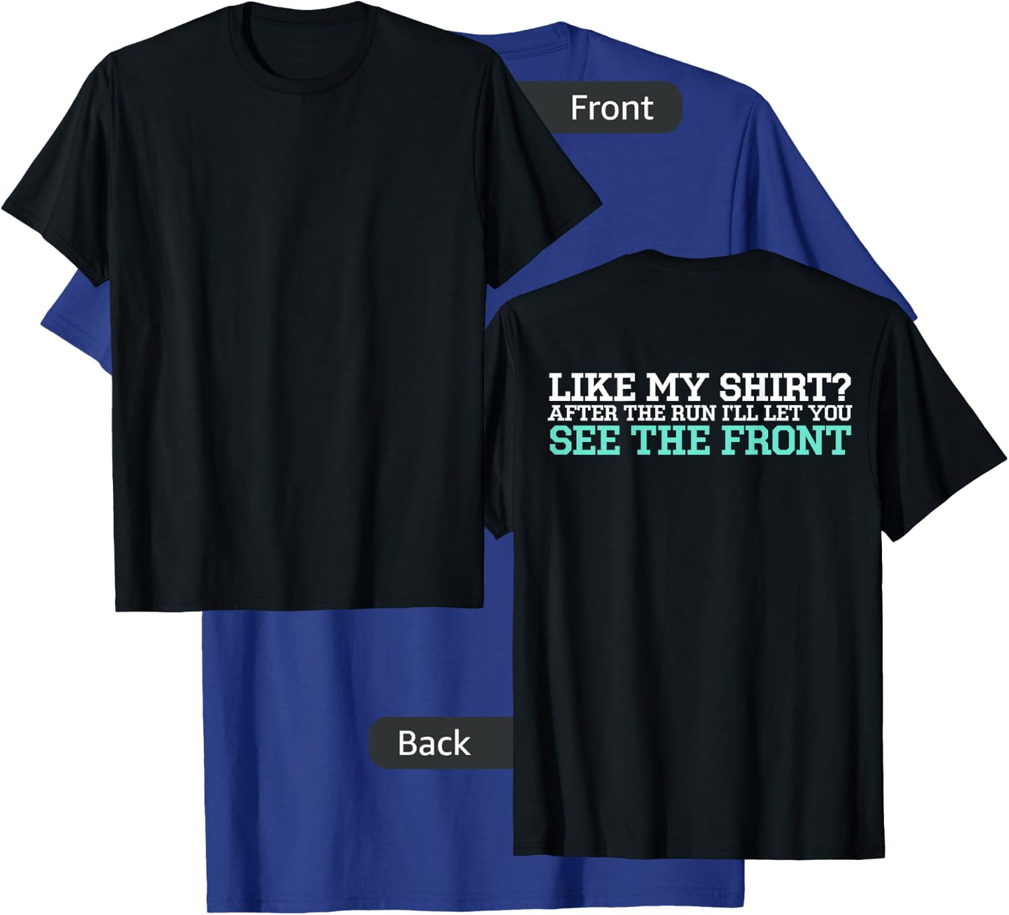 Cross Country Running Shirt With Back Print - Funny XC Shirt T-Shirt - T-Shirt | Royal