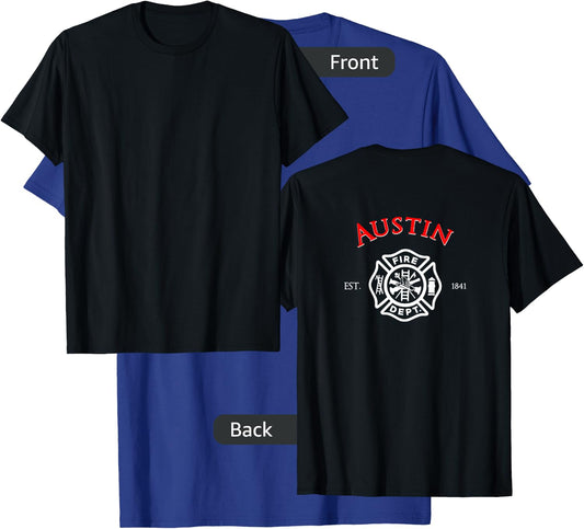 City of Austin Fire Rescue Texas Firefighter Duty T-Shirt - T-Shirt | Royal