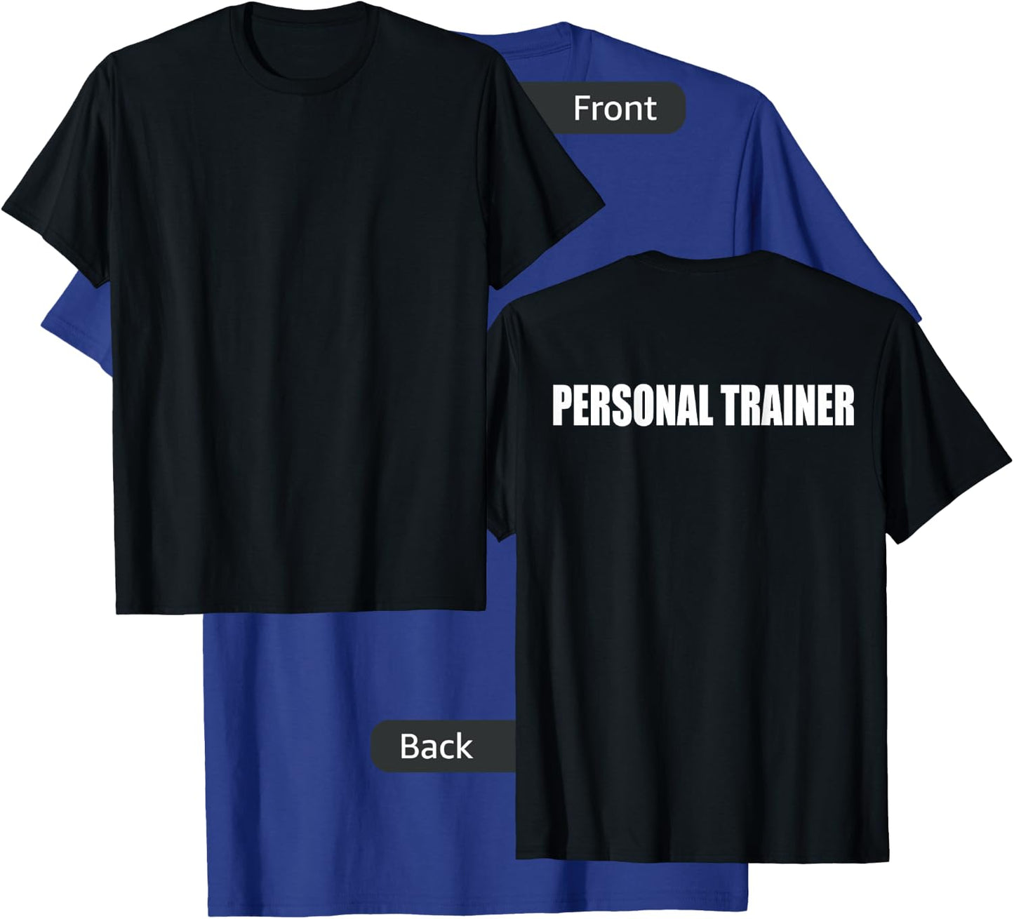 Personal Trainer Shirt - Back Print T-Shirt - T-Shirt | Royal