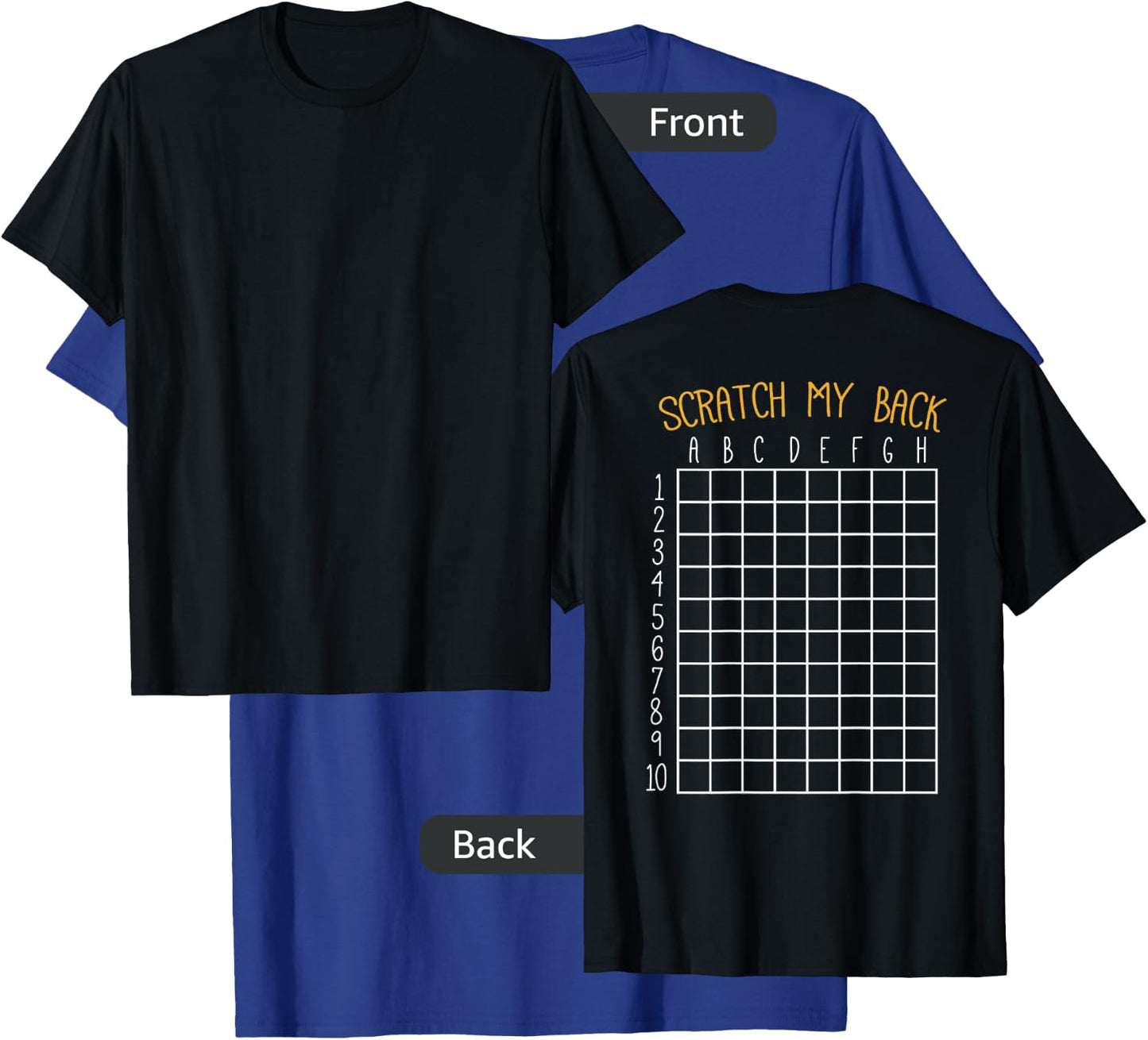 Back Scratching Shirt Co. Back Scratcher Shirt, Scratch My Back - -Adult, Black, Small T-Shirt - T-Shirt | Royal
