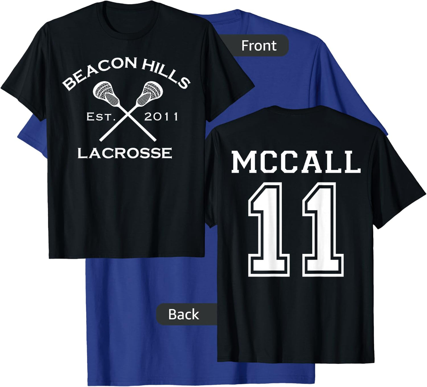 Beacon Hills Lacrosse McCall 11 Teen Wolf Inspired T-Shirt - T-Shirt | Royal