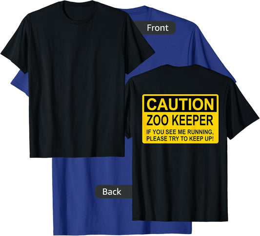 Men's Zoo Keeper Shirt: Funny for Zoo Keeper 2XL Black T-Shirt - T-Shirt | Royal