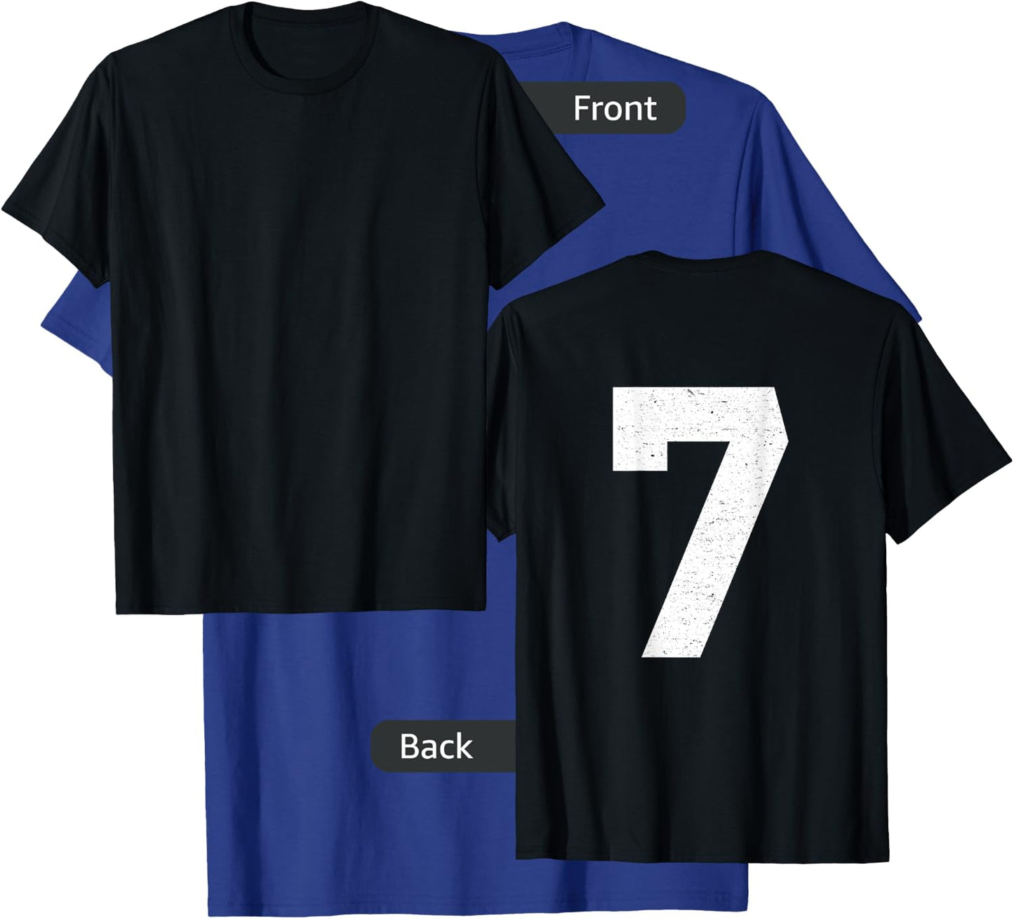 #7 Jersey Uniform Varsity Sports Number, 7th Birthday T-Shirt - T-Shirt | Royal