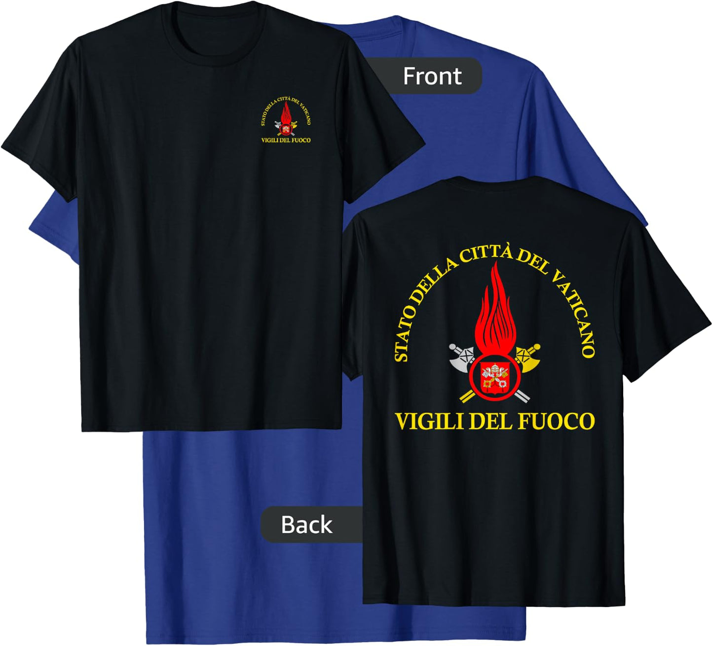 Italian Firefighter Vigili Del Fuoco Vatican Rome T-Shirt - T-Shirt | Royal