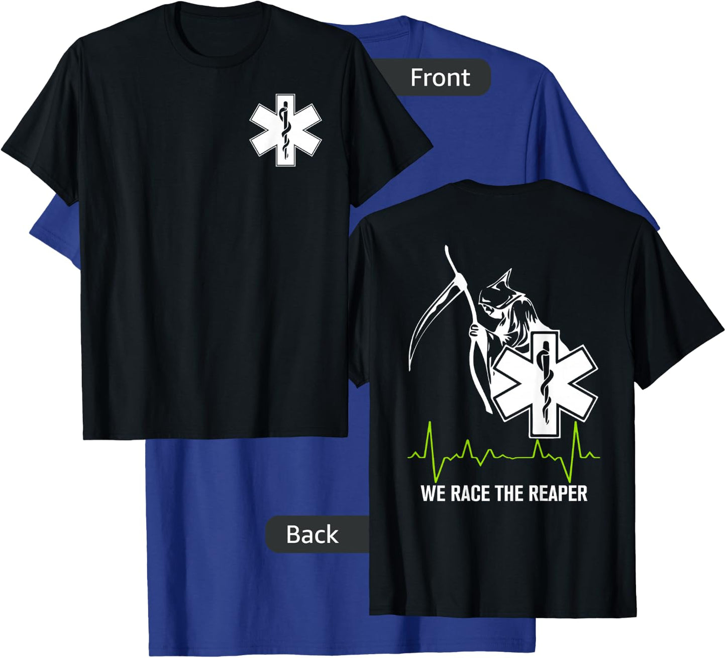 EMS - We Race The Reaper T-Shirt - T-Shirt | Royal