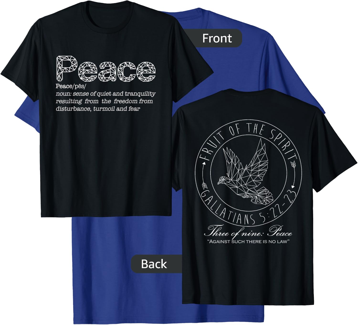 Christian Graphic Peace T-Shirt - T-Shirt | Royal