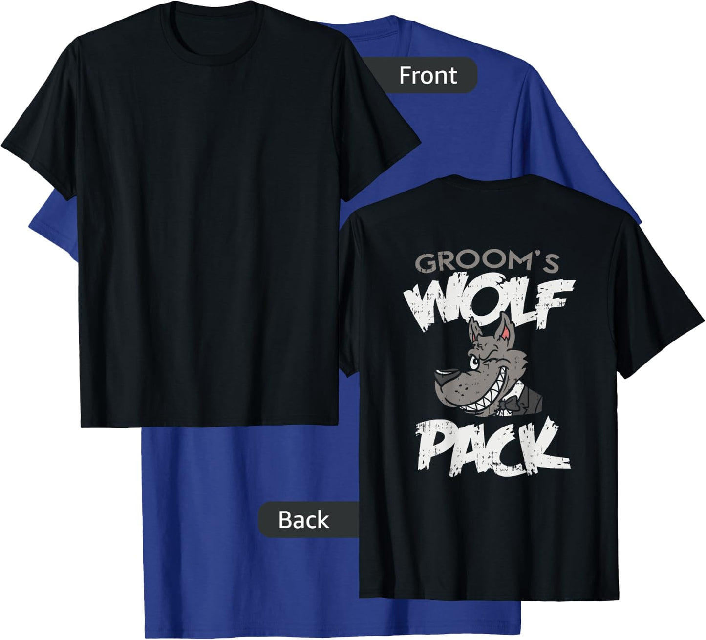 Bachelor Party T Shirts, Wolf Pack Member Graphic T-Shirt - T-Shirt | Royal