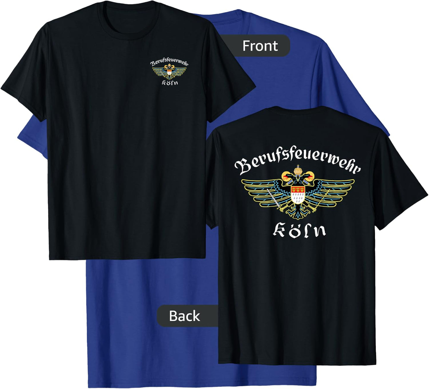 mechaproject Men's Cologne Germany Koln Fire Department Firefighter T-Shirt - T-Shirt | Royal