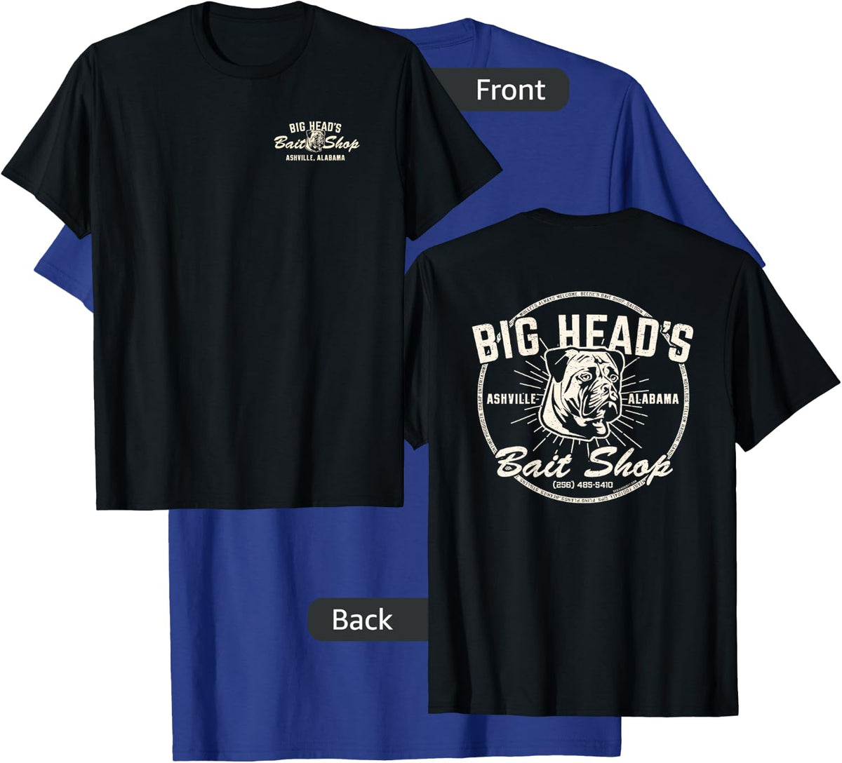 Alabama Fishing Big Head's Bait Shop T-Shirt - T-Shirt | Royal