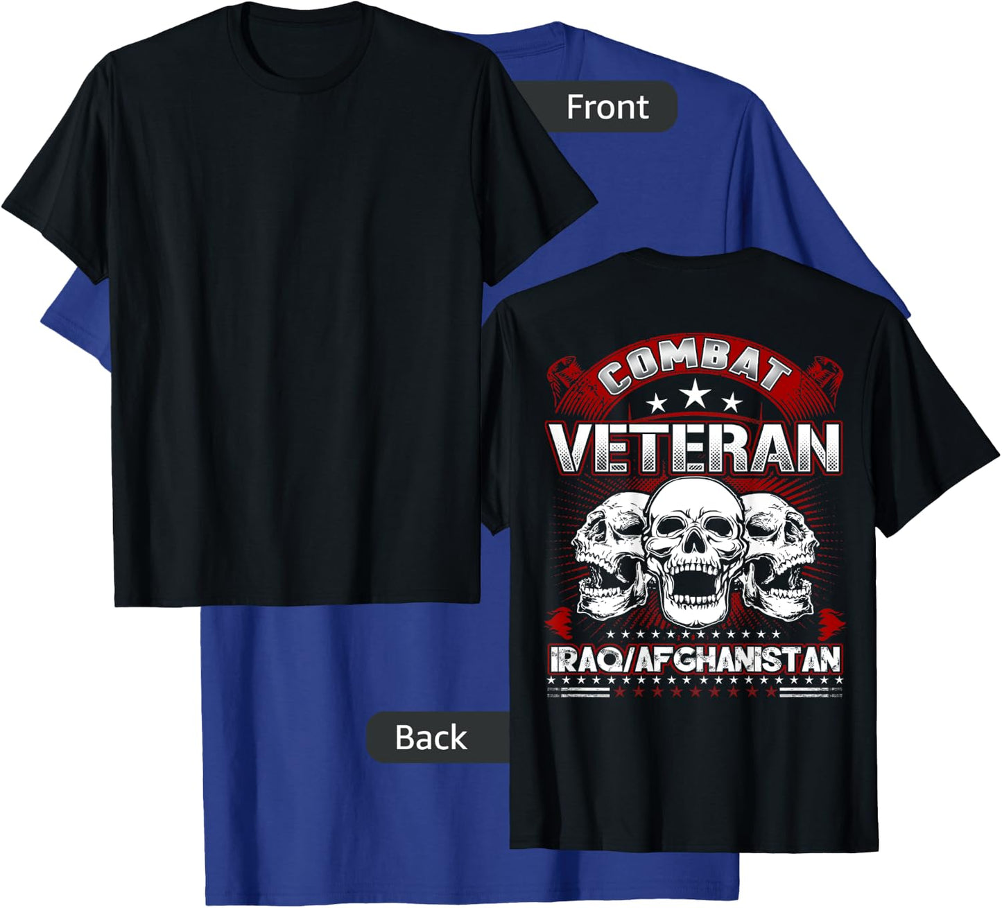 Combat Veteran Iraq Shirt T-Shirt - T-Shirt | Royal