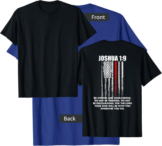 Thin Red Line Firefighter Bible Verse Christian T-Shirt - T-Shirt | Royal
