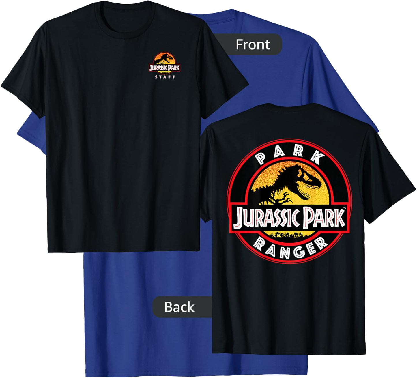 Jurassic Park Ranger Uniform Patch Small T-Shirt - T-Shirt | Royal