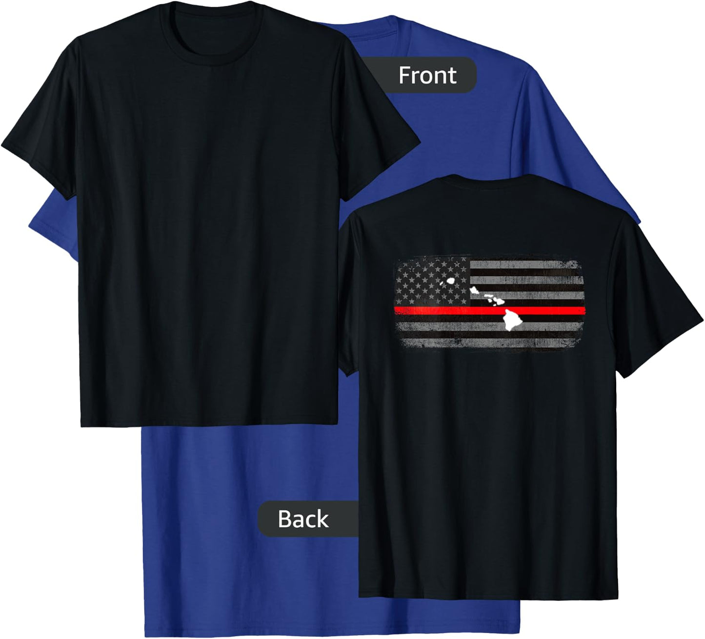 Hawaii Fire Rescue Department Firefighters Uniform Duty T-Shirt - T-Shirt | Royal