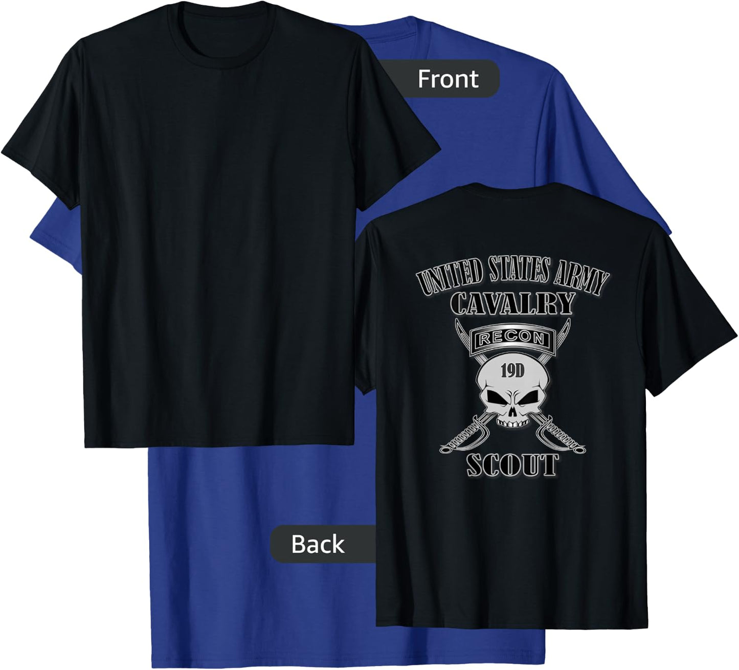 U.S. Army Cavalry Scout (Back Design) T-Shirt - T-Shirt | Royal