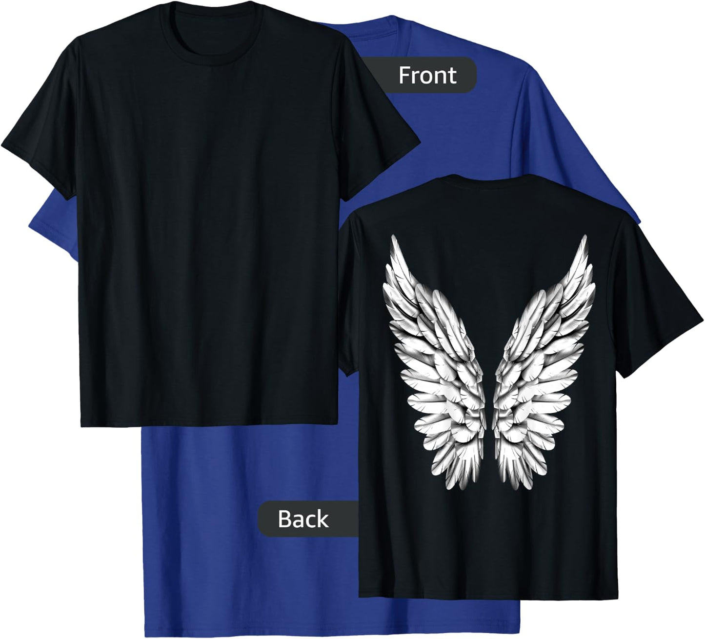 White Wings Freedom Guardian & Women Angel T-Shirt - T-Shirt | Royal