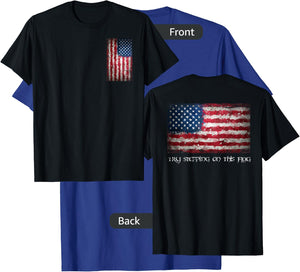Try Stepping On this Flag Novelty American Flag Shirt T-Shirt - T-Shirt | Royal