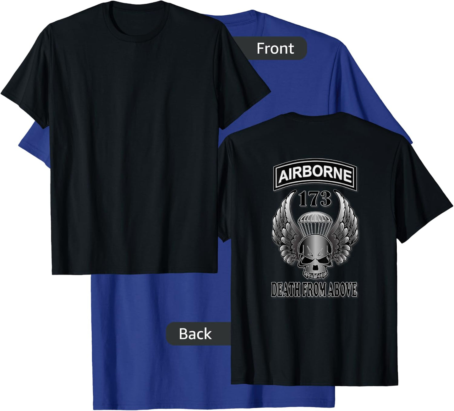 173rd Airborne (Back Design) T-Shirt - T-Shirt | Royal