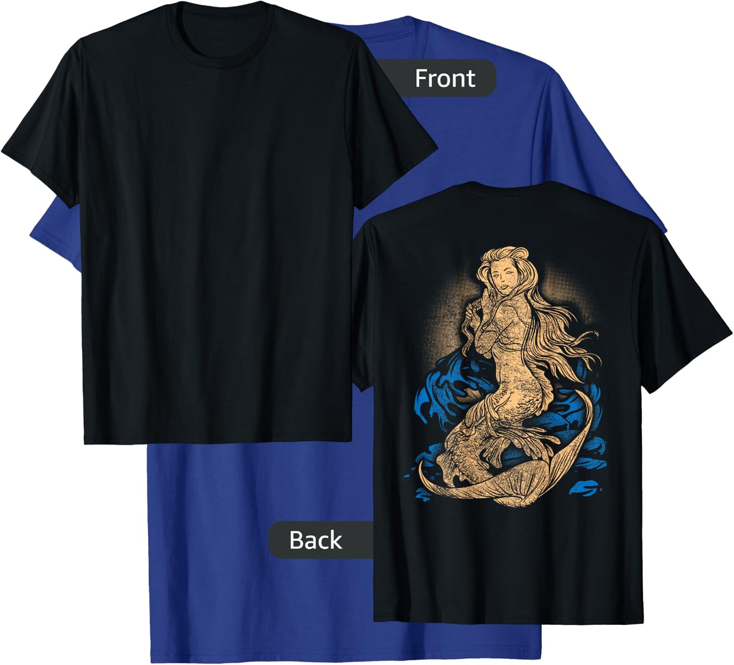 Mermaid Tattoo Shirt Vintage Pin Up Girl Soldier Sailor T-Shirt - T-Shirt | Royal