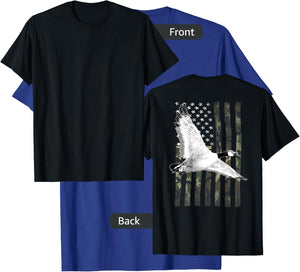 Goose Hunting Camo Flag (on Back) T-Shirt - T-Shirt | Royal