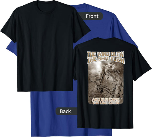 Out Came The Line Crew Electrical Lineman Shirt T-Shirt - T-Shirt | Royal