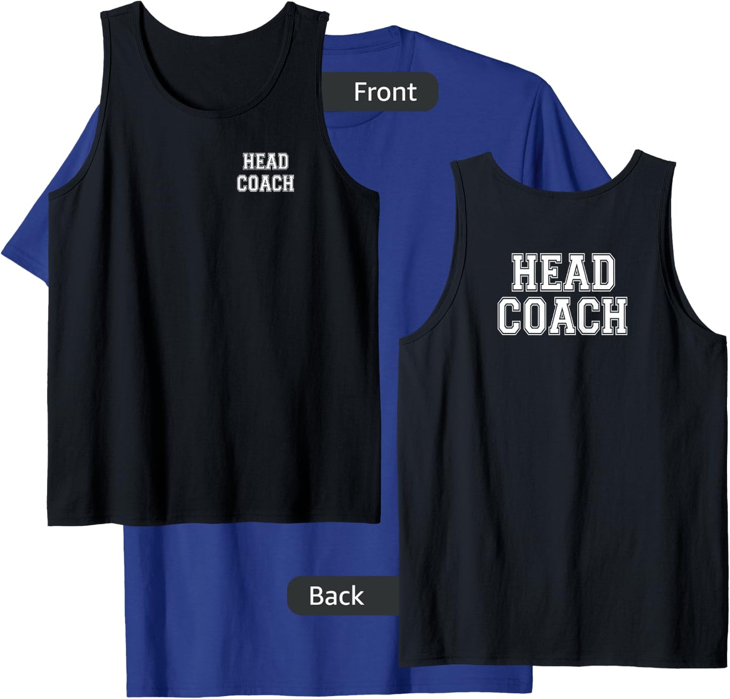 Head Coach front with letter athletic style for T-Shirt - T-Shirt | Royal
