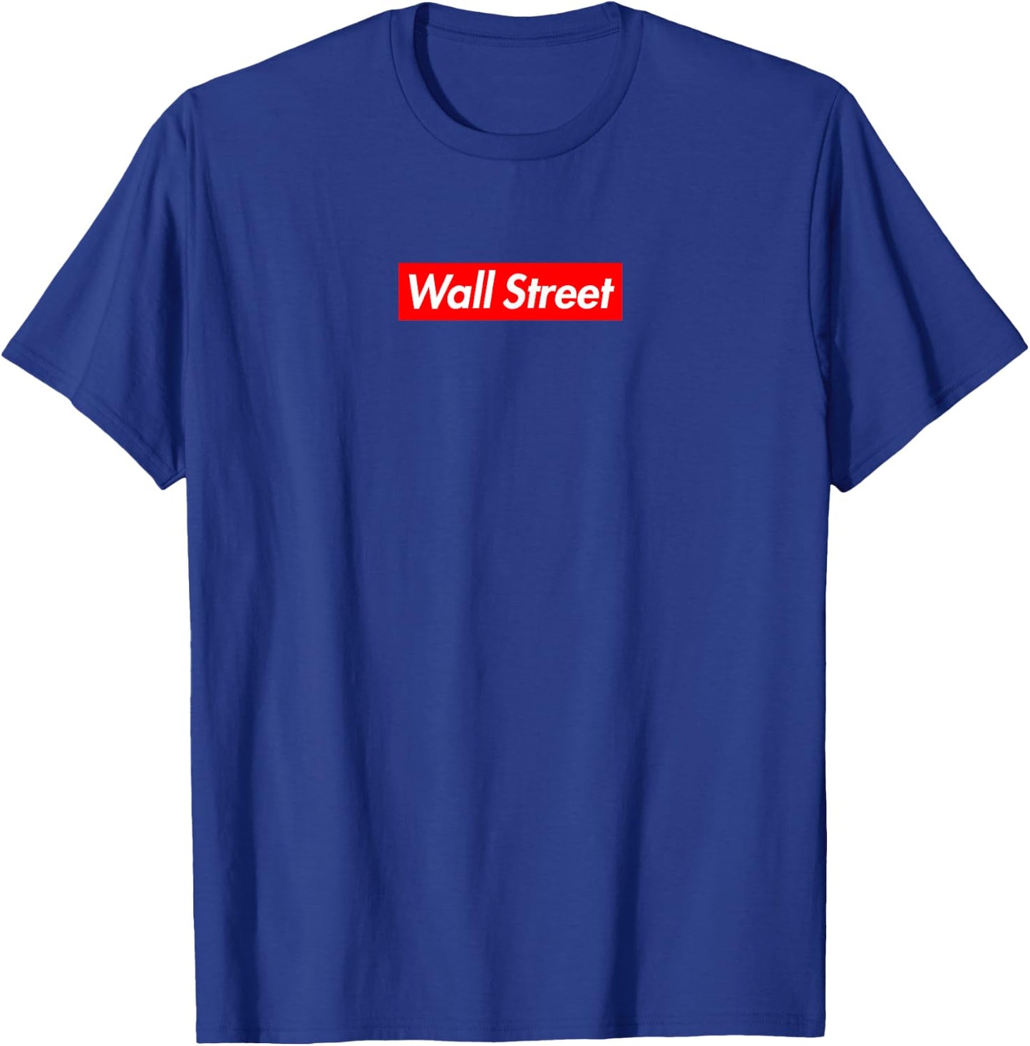 Wall Street Box Logo T-Shirt - T-Shirt | Royal
