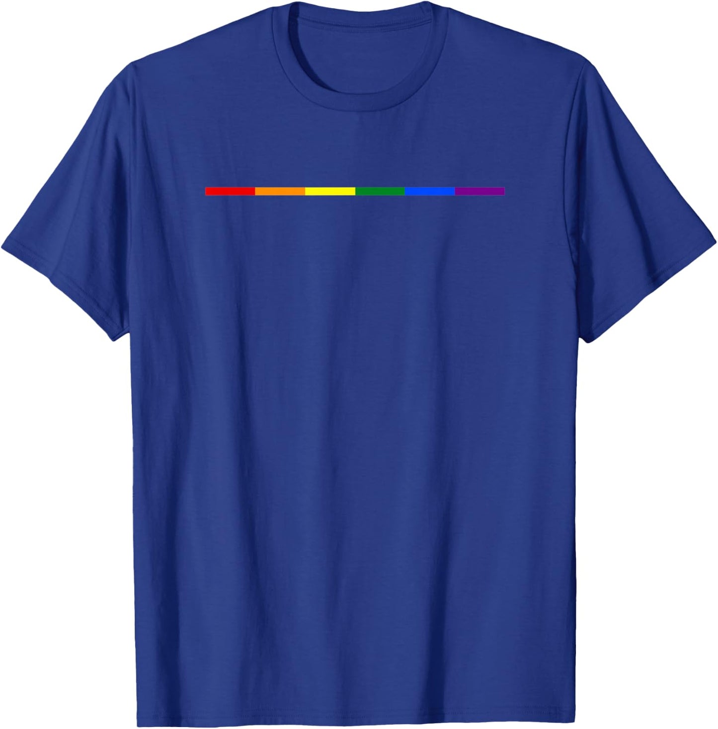 Horizontal Pride Shirt Rainbow Color Stripe Gift T-Shirt - T-Shirt | Royal