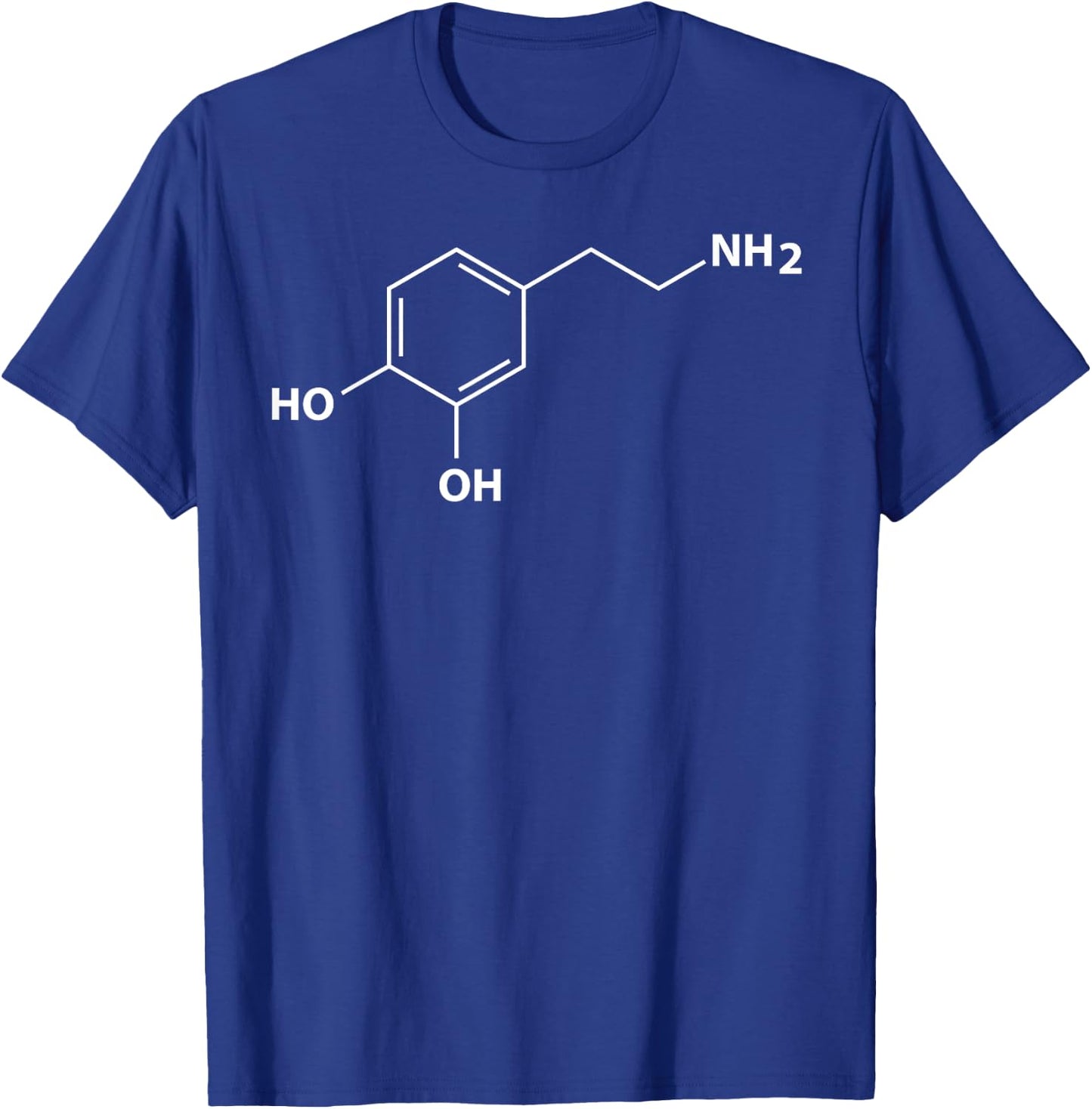 Dopamine Neurotransmitter Molecule T-Shirt - T-Shirt | Royal