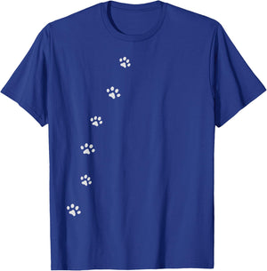 Cat Wildcat Lynx Tracks Footprints | Cool Tracking T-Shirt - T-Shirt | Royal